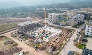 Wohnungsbau Baustelle in Castelnau Mattheis Trier